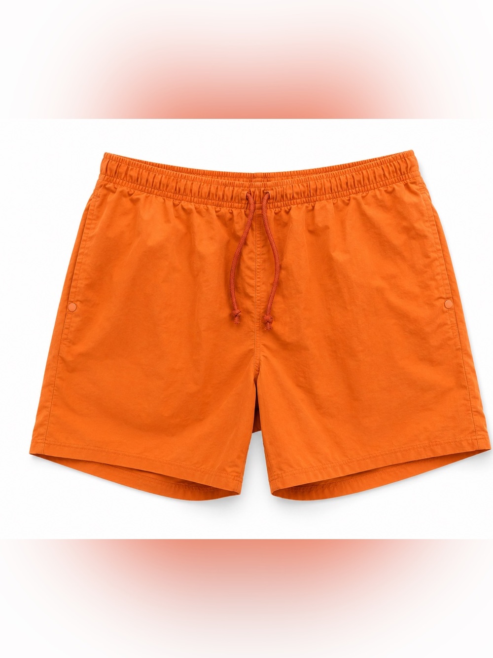 REI Co-op Men’s Burnt Orange Elastic Waist Shorts Drawstring Lightweight Outdoor